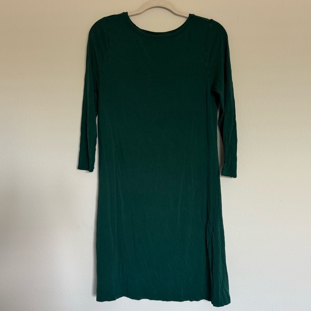 Green Long Sleeve T Shirt Dress Women’s Size Small